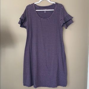 🎀 Isabel Maternity Pink and Navy maternity dress